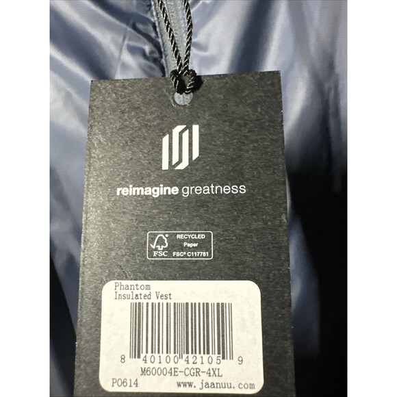 NWT Jaanuu Phantom Insulated Vest Navy Blue Men’s 4XL - Picture 2 of 4